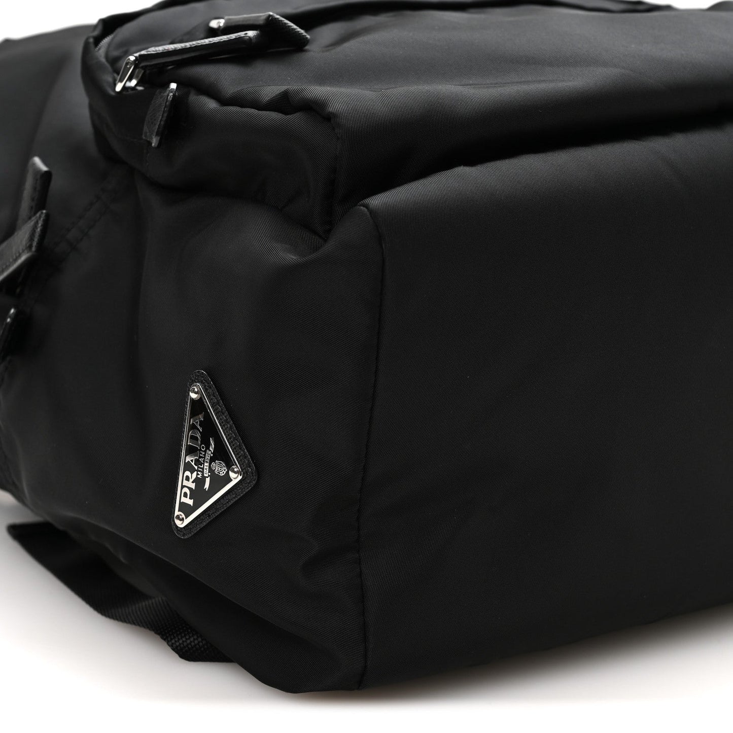 Tessuto Nylon Saffiano Day Backpack Black