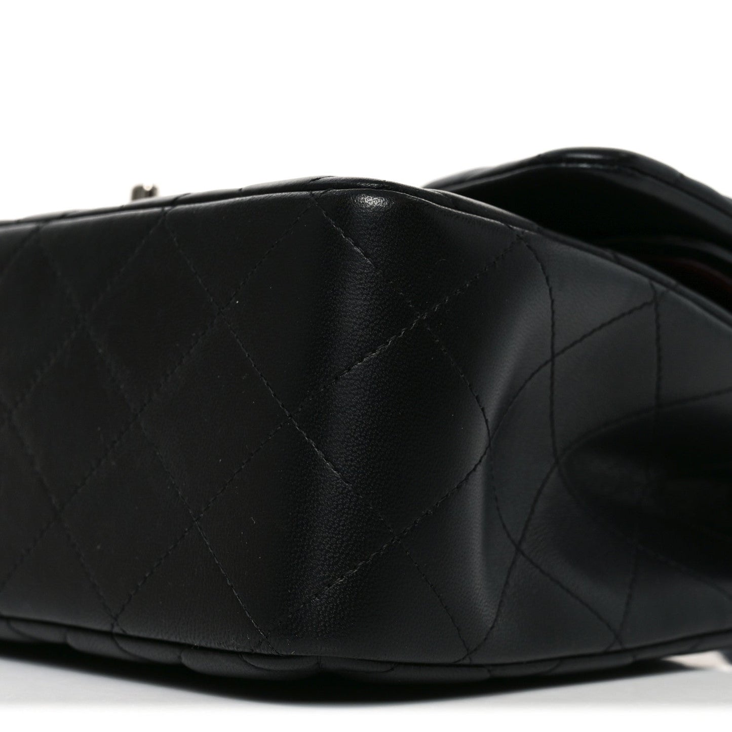 Lambskin Quilted Jumbo Double Flap Black