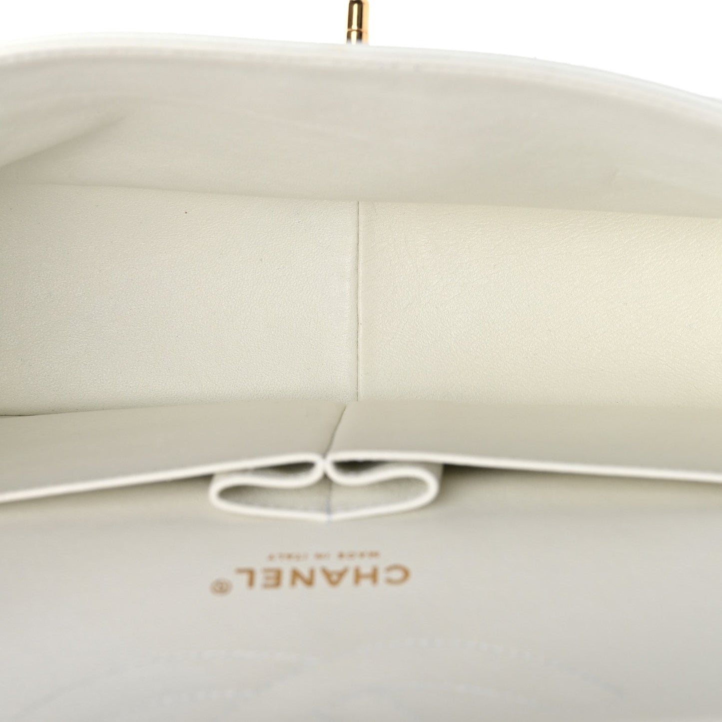 Caviar Quilted Jumbo Double Flap White