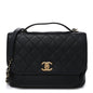 Caviar Quilted Large Business Affinity Flap Black