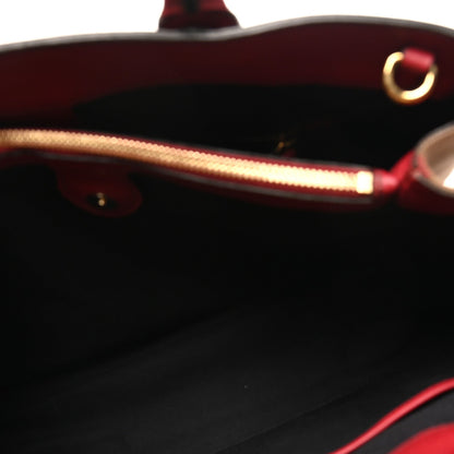 Derby Calfskin House Check Medium Banner Tote Russet Red