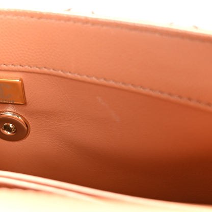 Caviar Quilted Mini Coco Handle Flap Brown