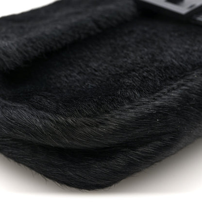 Calf Hair Baguette Black