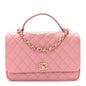 Lambskin Quilted Small Citizen Chic Flap Pink