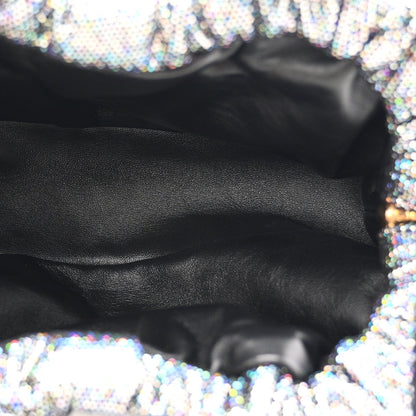 Glitter Calfskin Mini Cloud Clutch Multicolor