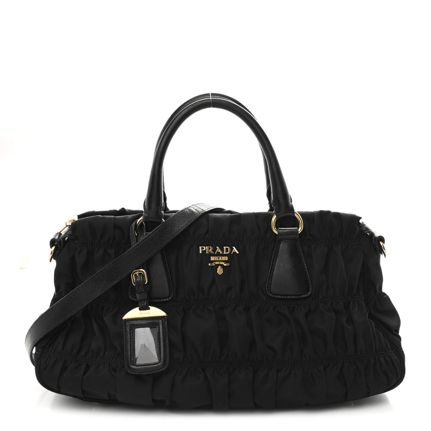 Tessuto Nylon Gaufre Tote Black