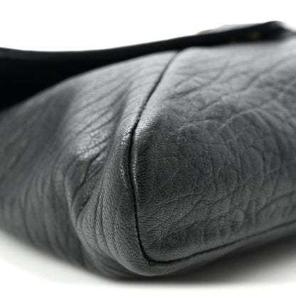 Supple Lambskin Small Cassandre Chain Pouch Black