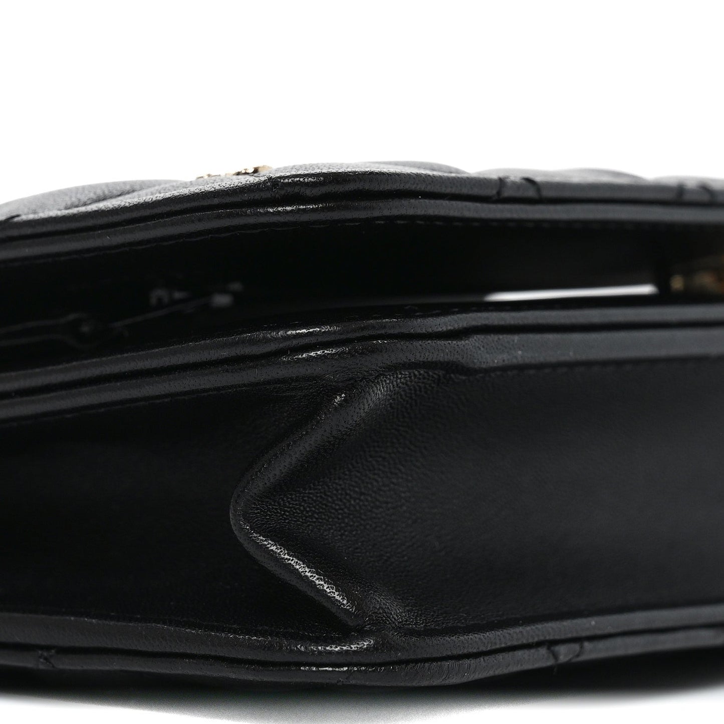 Lambskin Quilted All About Chanel Charm Wallet On Chain WOC Black
