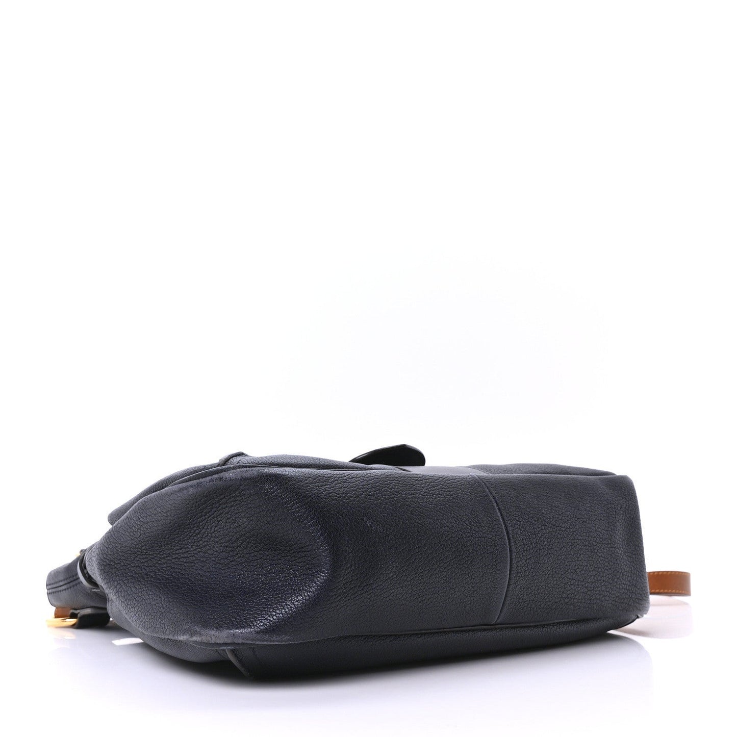 Grained Lambskin Calfskin Medium Lexa Shoulder Bag Navy