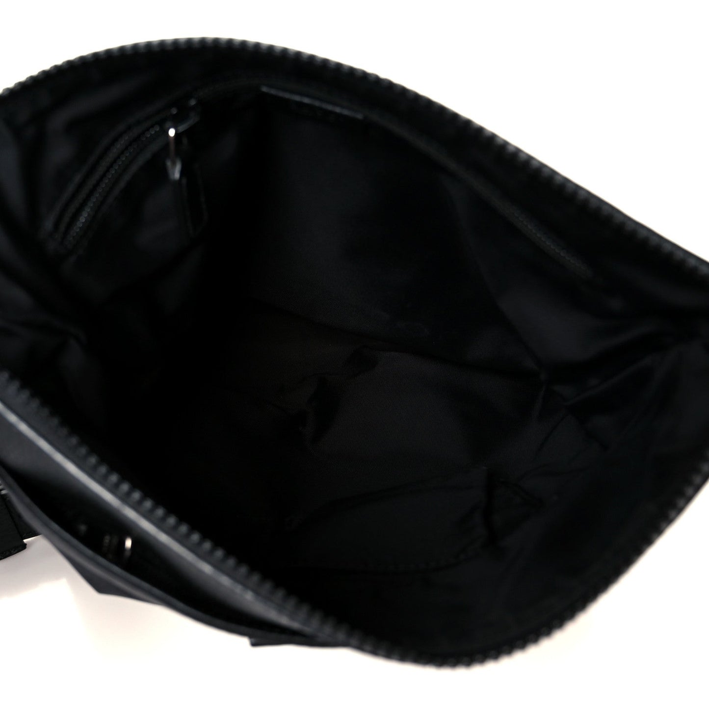 Nylon Monogram Dollar Calfskin Flat Messenger Bag Black