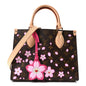 LV X TM Monogram Cherry Blossom Onthego PM Sakura Brown