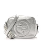 Metallic Sakai Be Green Calfskin Diagonal Stitched Small Blondie Shoulder Bag Silver