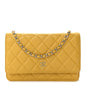 Lambskin Quilted Wallet On Chain WOC Yellow