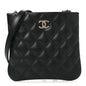 Lambskin Quilted Crossbody Bag Black