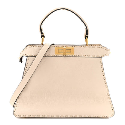 Cuoio Romano Selleria Chamois Medium Peekaboo I SEE U Satchel White