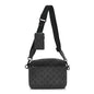 Calfskin Monogram Shadow Trio Messenger Anthracite Gray