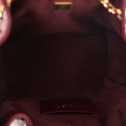 Caviar Quilted Small Chanel 25 Handbag Burgundy