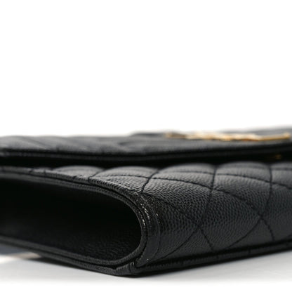 Grain De Poudre Textured Mixed Matelasse Triquilt Monogram Clutch Black