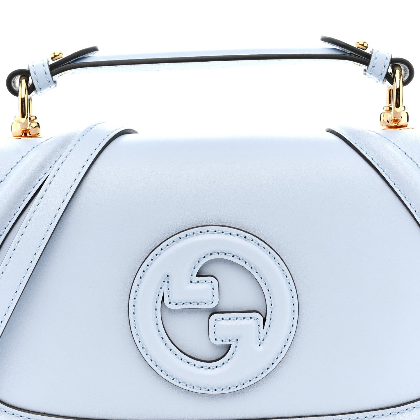 Roxy Calfskin Medium Blondie Top Handle Bag Cloudy Blue
