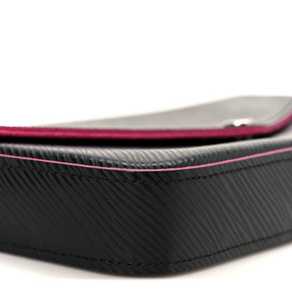 Epi Pochette Felicie Black Hot Pink