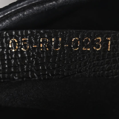 Grained Calfskin Mini Saddle Bag Black