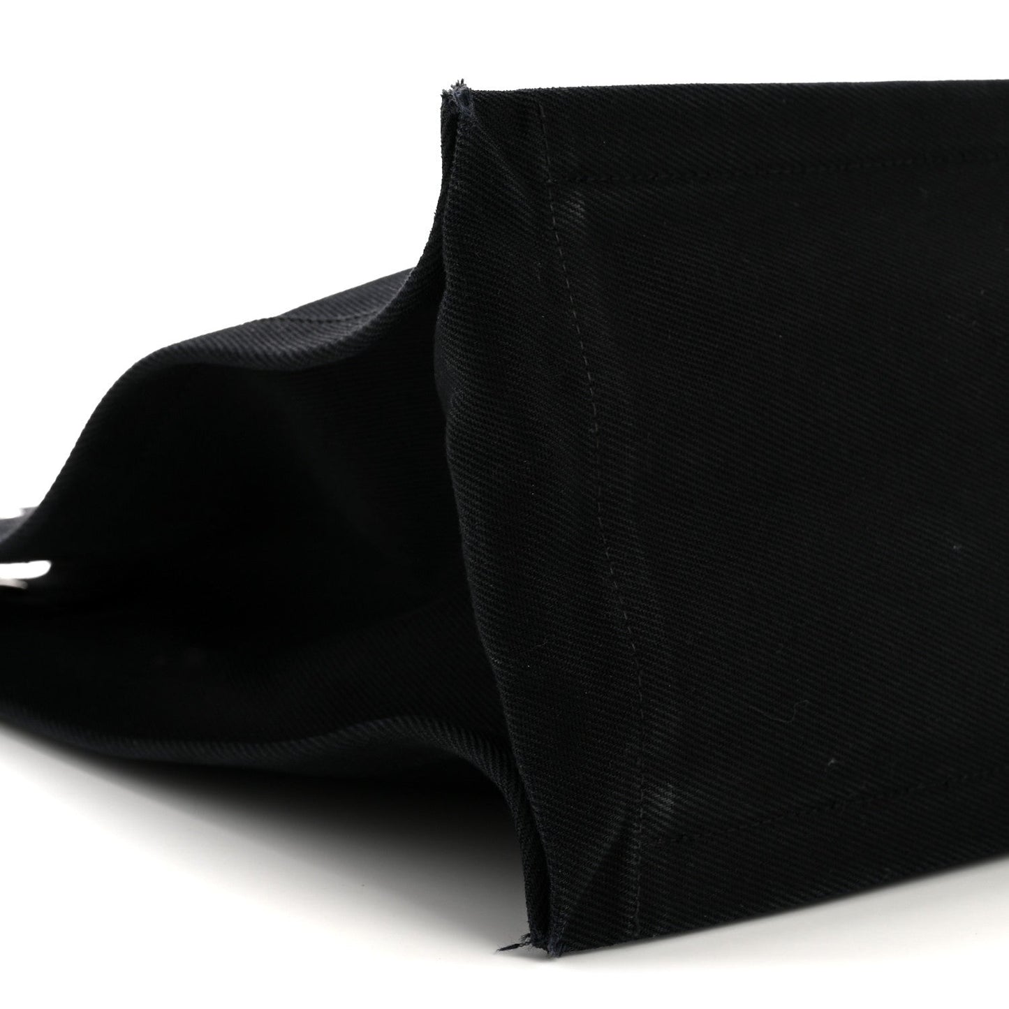 Linen Calfskin Rive Gauche Tote Black