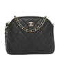 Caviar Quilted Classic Clutch With Chain Black