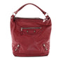 Agneau Giant 12 Silver Hardware Day Hobo Cassis
