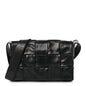 Paper Calfskin Maxi Intrecciato Small Cassette Crossbody Bag Black