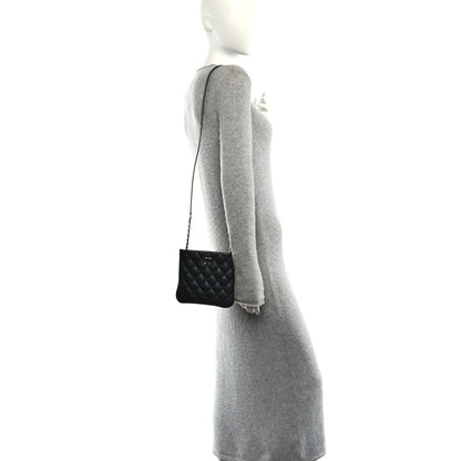 Lambskin Quilted Crossbody Bag Black