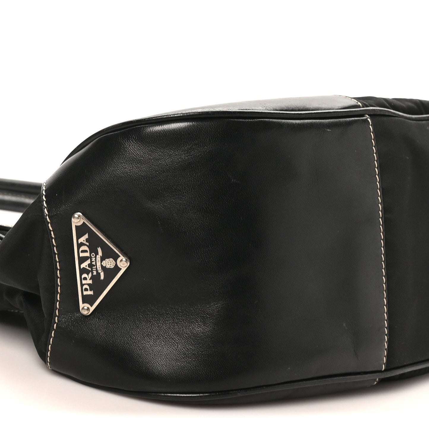 Tessuto Nylon Moon Shoulder Bag Black