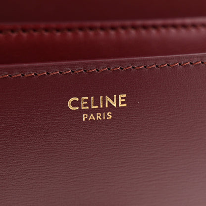 Liege Calfskin Teen Classic Box Flap Bag Burgundy