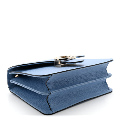 Dollar Calfskin Small Interlocking G Shoulder Bag Mineral Blue