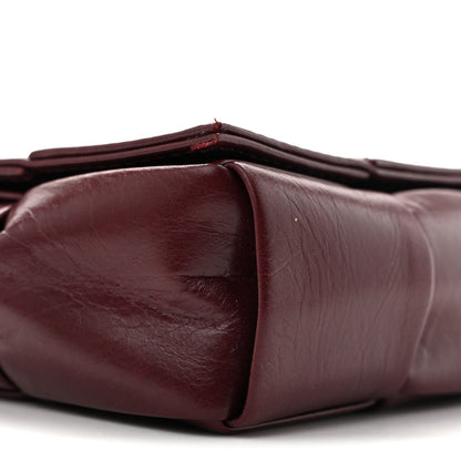 Paper Calfskin Maxi Intreccio Extra Mini Cassette Crossbody Bag Burgundy