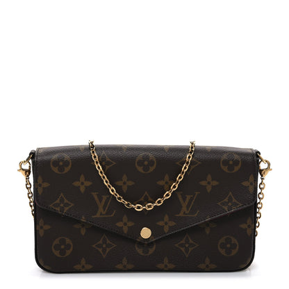 Monogram Pochette Felicie Chain Wallet Fuchsia