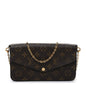 Monogram Pochette Felicie Chain Wallet Fuchsia