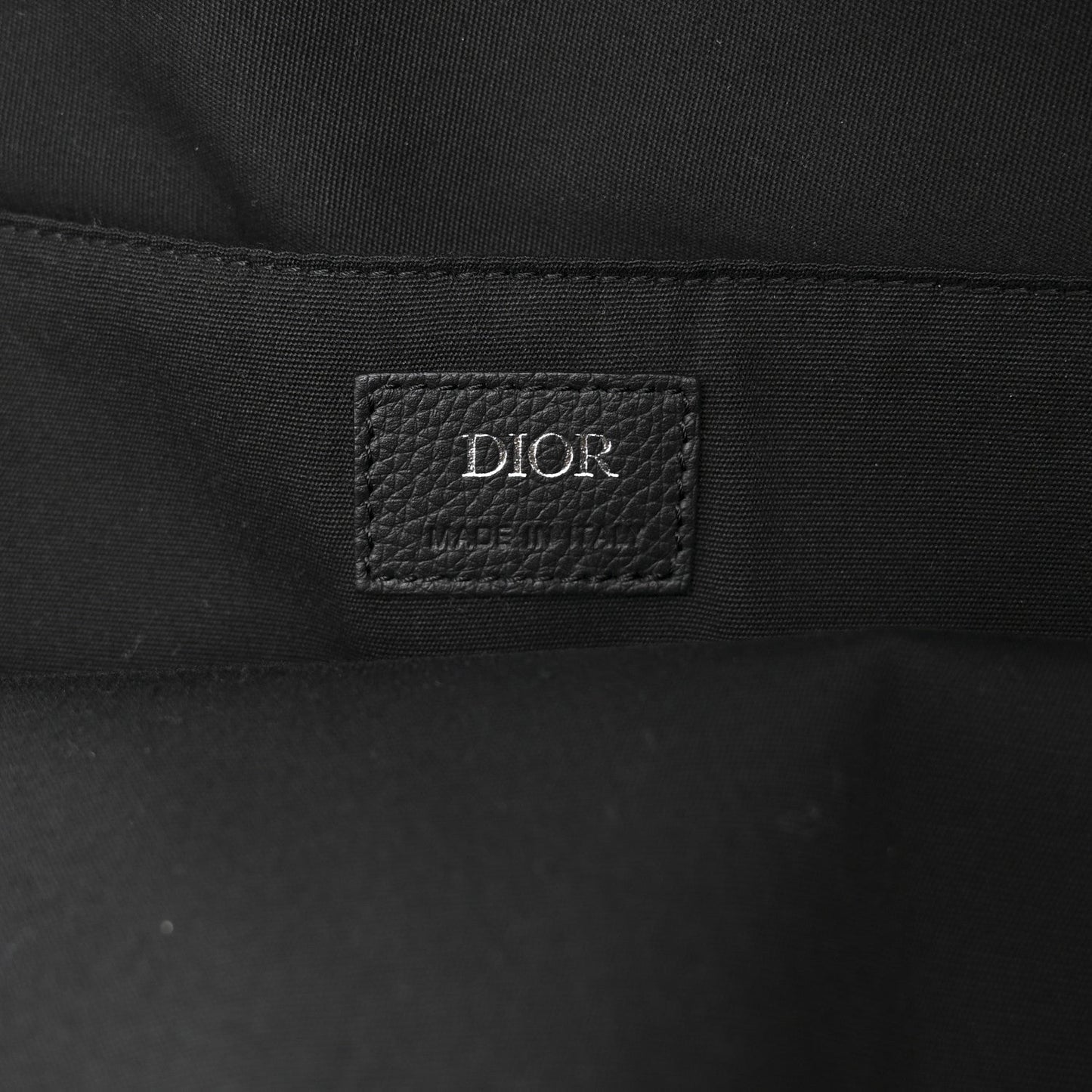Oblique Calfskin Rider Backpack Beige Black