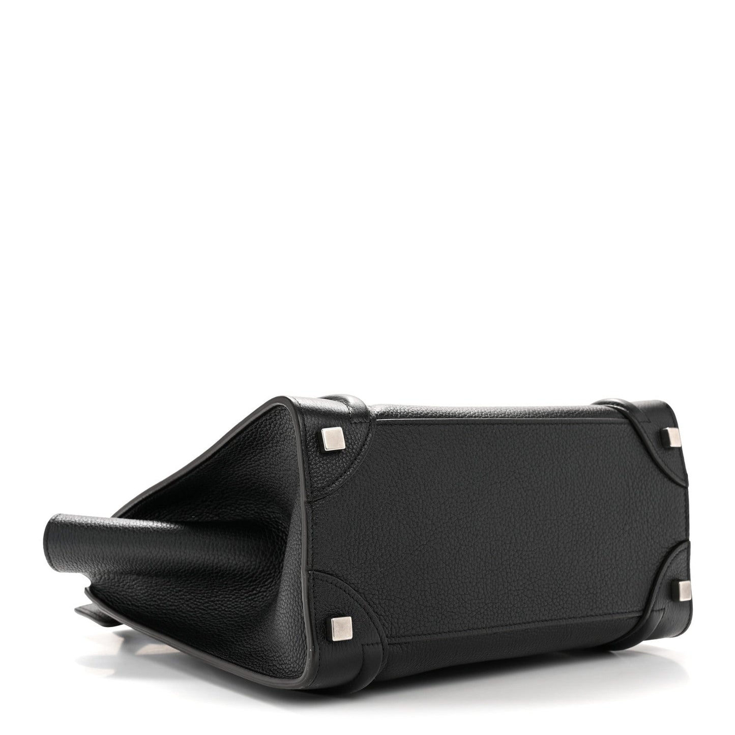 Drummed Calfskin Micro Luggage Black