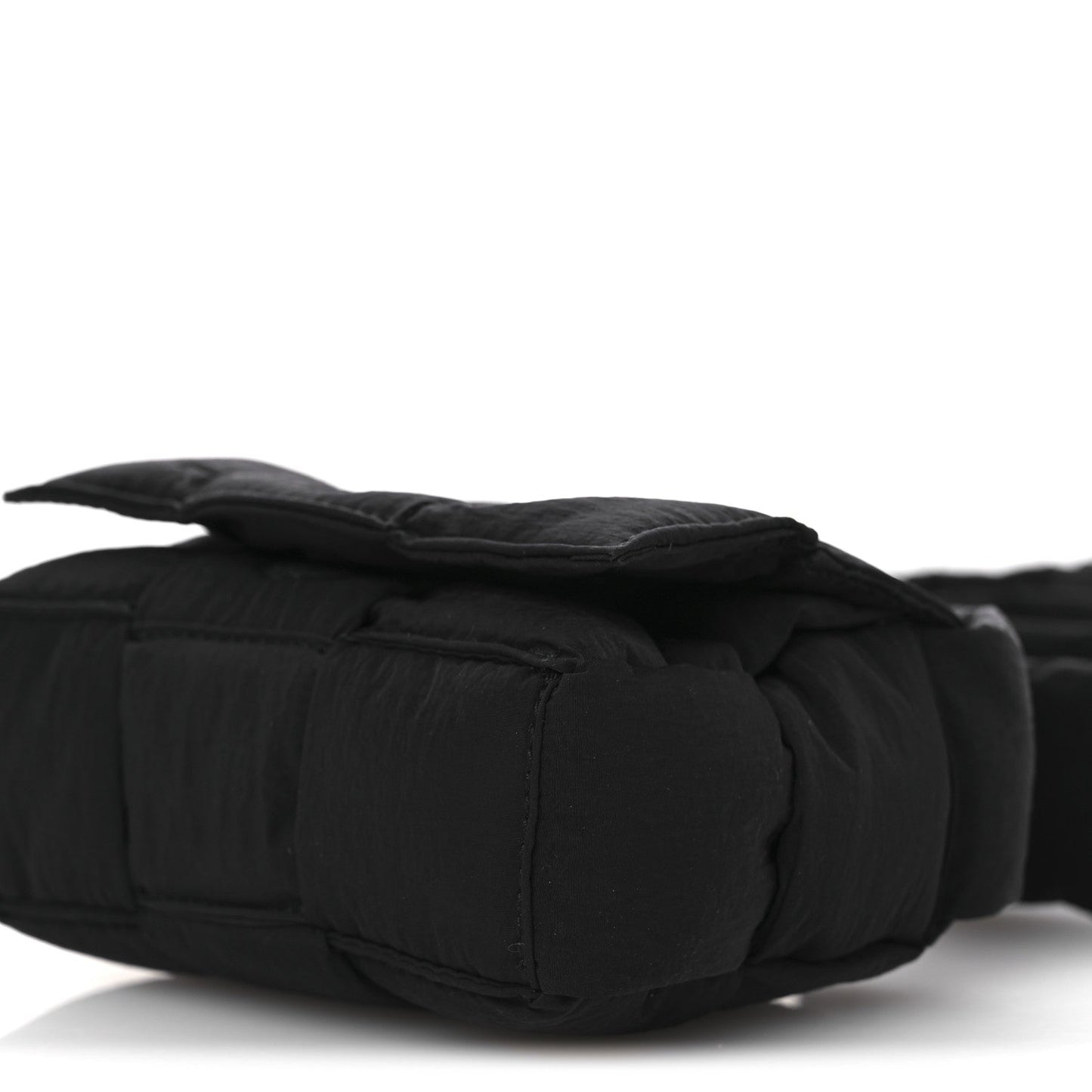 Nylon Intrecciato Padded Tech Candy Cassette Bag Black