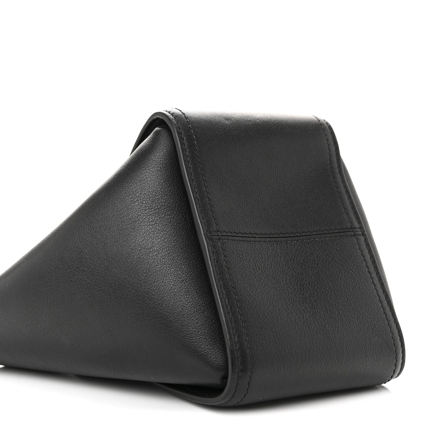 Silky Calfskin Mini Rider's Top Handle Bag Black