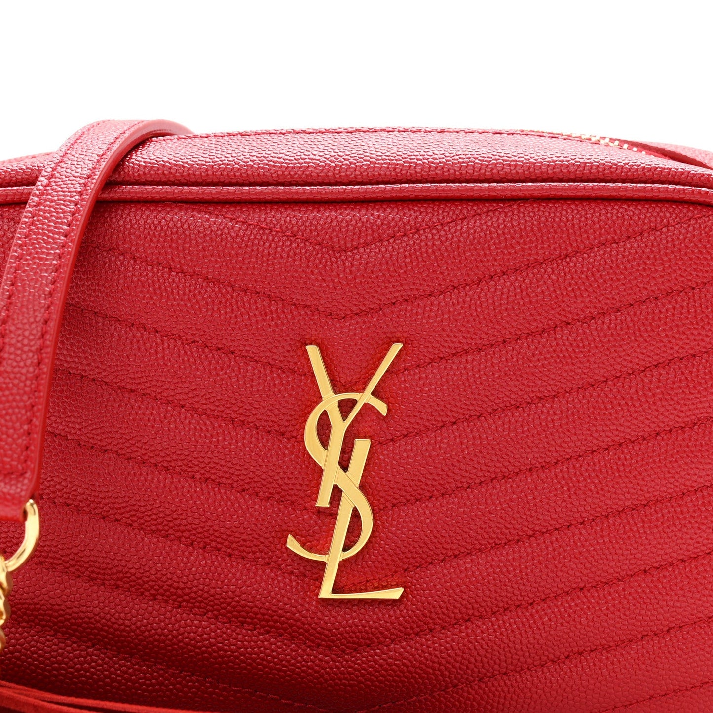 Grain De Poudre Matelasse Monogram Mini Lou Camera Bag Eros Red