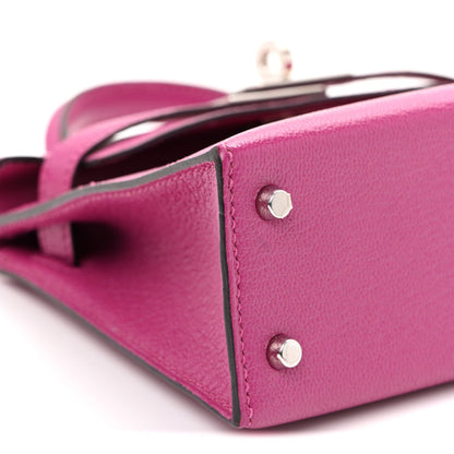 Chevre Mysore Mini Kelly Sellier 20 Rose Pourpre