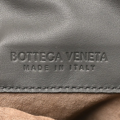Nappa Intrecciato Small Chain Crossbody Light Grey