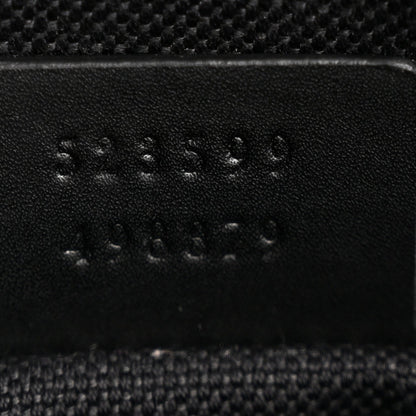 GG Supreme Monogram Web Small Flat Messenger Bag Black Grey