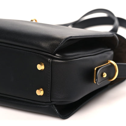Smooth Calfskin Medium Le 7 Shoulder Bag Black