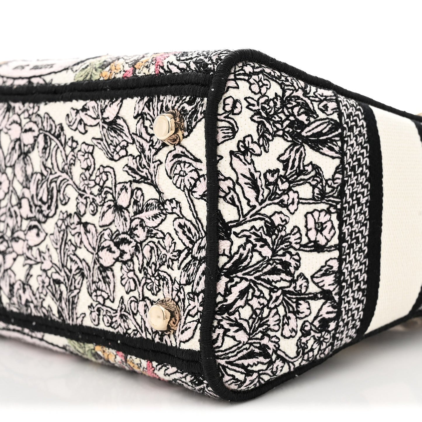 Canvas Around the World Embroidered Medium Lady D-Lite White Multicolor