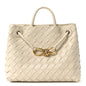 Nappa Intrecciato Small Andiamo Shoulder Bag Sea Salt