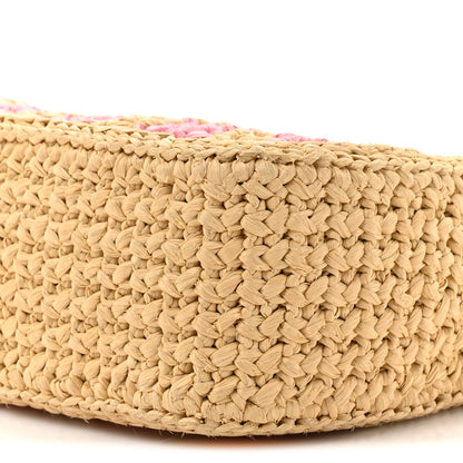 Yarn Raffia Effect Crochet Striped Re-Edition 2005 Shoulder Bag Naturale Petalo