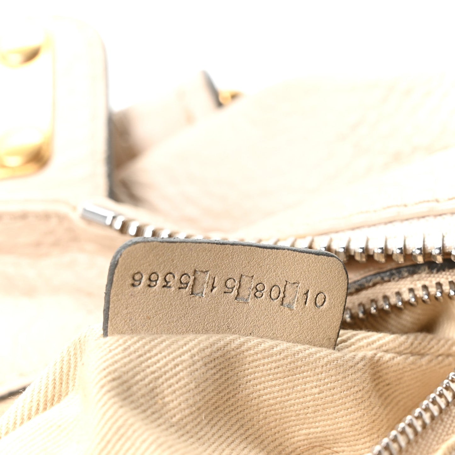 Calfskin Paddington Front Pocket Tote Creme