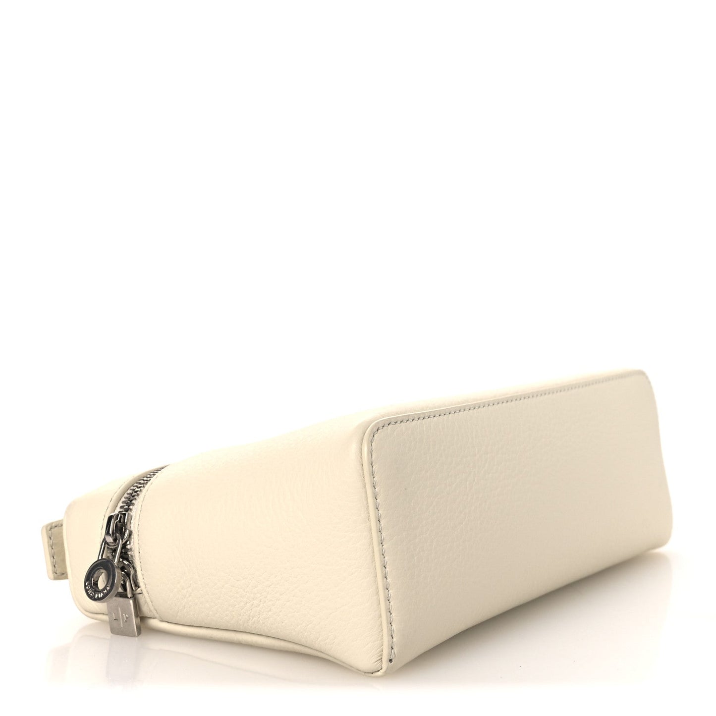 Grained Calfskin L19 Extra Pocket Pouch  Whisper White